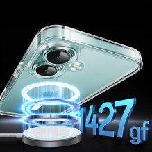 „Ugreen Classy Clear“ magnetinis dėklas su „MagSafe“, skirtas „iPhone 16 Plus“ – skaidrus