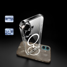 „Ugreen Classy Clear“ magnetinis dėklas su „MagSafe“, skirtas „iPhone 16 Plus“ – skaidrus