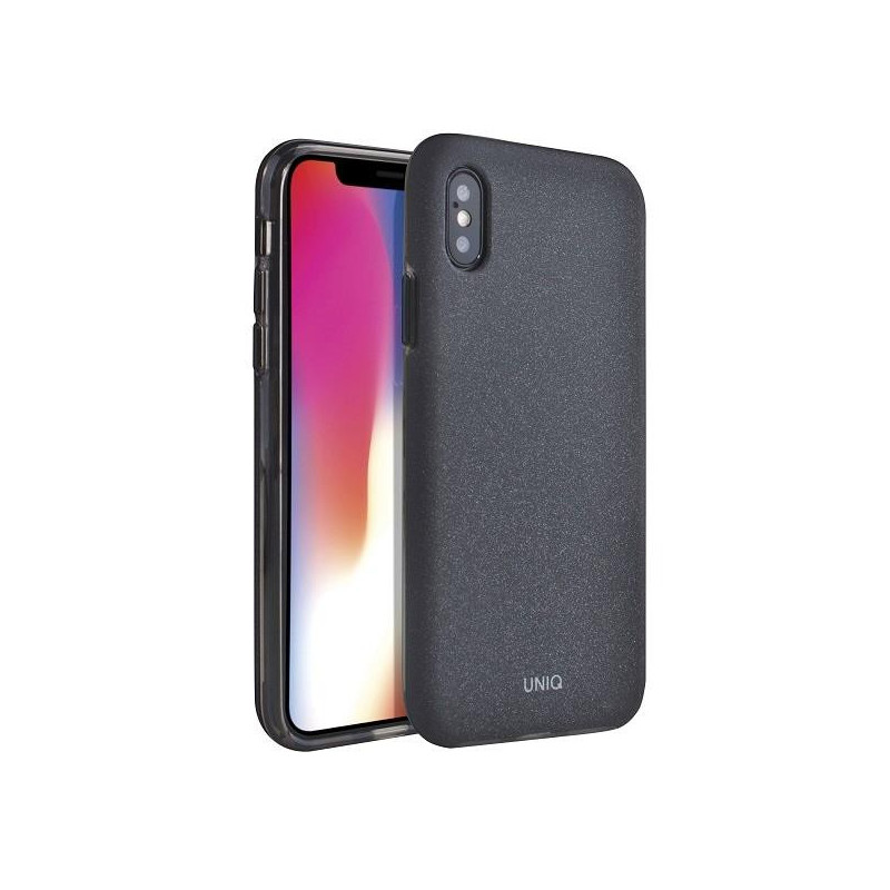 Uniq Lithos dėklas iPhone X / Xs - juodas