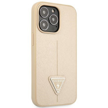 Guess GUHCP14XPSATLE iPhone 14 Pro Max 6,7 "beige / beige hardcase SaffianoTriangle Logo