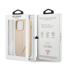 Guess GUHCP14XPSATLE iPhone 14 Pro Max 6,7 'smėlio spalvos / smėlio spalvos kietas SaffianoTriangle logotipas