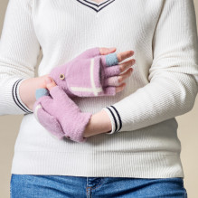 Women's / children's winter telephone gloves - pink