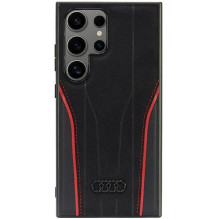 Audi Genuine Leather MagSafe S24 Ultra S928 black-red hardcase AU-TPUPCS24U-R8 / D3-RD