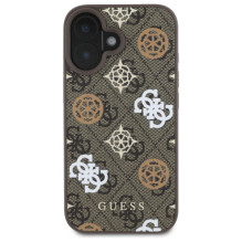 Guess Peony On 4G Background MagSafe dėklas iPhone 16 - rudas