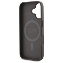 Guess Peony On 4G Background MagSafe dėklas iPhone 16 - rudas