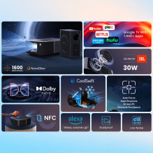 „Yaber K3 Pro LCD FullHD 1080p“ multimedijos projektorius su JBL garsiakalbiais ir žemųjų dažnių garsiakalbiu – juodas „Yaber K3 Pro LCD FullHD 1080p“ multimedijos projektorius su JBL garsiakalbiais ir žemųjų dažnių garsiakalbiu – juodas