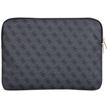 Guess Sleeve 4G Zipper Pocket Triangle Logo 14" Laptop Bag - Black