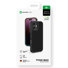 AmazingThing Titan Max Case with 1500D Aramid Fibers for iPhone 16 - Black