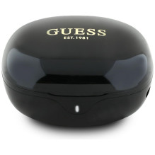 „Guess Flat Classic Logo“ galvanizuotos TWS ausinės – juodos