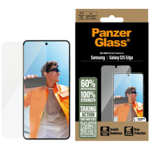 „PanzerGlass“ itin plataus tvirtinimo grūdintas stiklas, skirtas „Samsung Galaxy S25 Edge“ – skaidrus