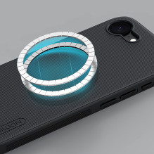 „Nillkin Super Frosted Shield Pro“ magnetinis dėklas, skirtas iPhone 16e – juodas