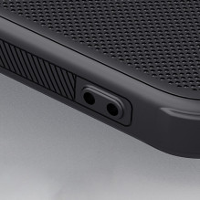 „Nillkin Super Frosted Shield Pro“ magnetinis dėklas, skirtas iPhone 16e – juodas