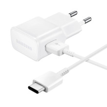 „Samsung EP-TA200EWE USB-A 15W“ sieninis įkroviklis su EP-DR140AWE USB-A - USB-C laidu (OOB Bulk - pakaitinė pakuotė) - 