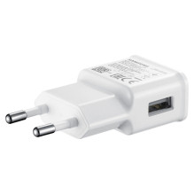 „Samsung EP-TA200EWE USB-A 15W“ sieninis įkroviklis su EP-DR140AWE USB-A - USB-C laidu (OOB Bulk - pakaitinė pakuotė) - 