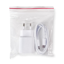 Samsung EP-TA200EWE USB-A 15W wall charger with EP-DR140AWE USB-A - USB-C cable (OOB Bulk - replacement packaging) - whi
