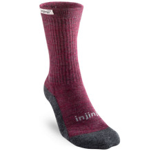 Half -feminine hiking socks injinji Hiker Crew (purple and gray) m/ l