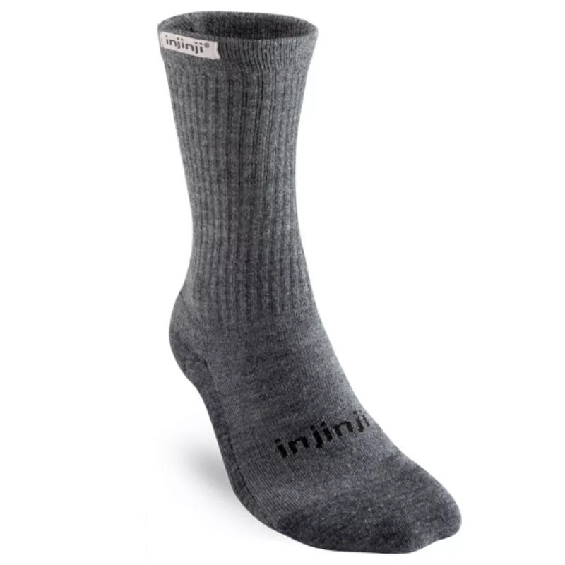 Half -feminine hiking socks injinji Hiker Crew (anthracite) m/ l