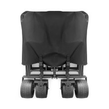 Wozinsky WZP-100 beach, tourist, garden trolley, durable, wide wheels, with safety net up to 100 kg - black