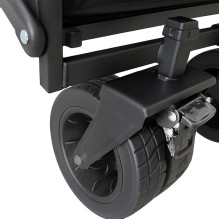 Wozinsky WZP-100 beach, tourist, garden trolley, durable, wide wheels, with safety net up to 100 kg - black