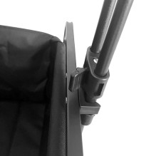 Wozinsky WZP-100 beach, tourist, garden trolley, durable, wide wheels, with safety net up to 100 kg - black