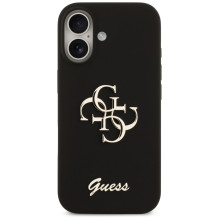 „Guess“ silikoninis „Big 4G Script“ dėklas, skirtas „iPhone 17“ – juodas