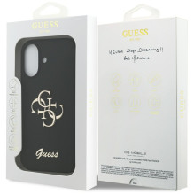 „Guess“ silikoninis „Big 4G Script“ dėklas, skirtas „iPhone 17“ – juodas