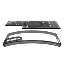 „Spigen Ultra Hybrid Mag“ dėklas su „MagSafe“ technologija, skirtas „Samsung Galaxy S25 Edge“ su paveikslėliu – juodas