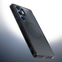 „Spigen Ultra Hybrid Mag“ dėklas su „MagSafe“ technologija, skirtas „Samsung Galaxy S25 Edge“ – juodas, permatomas