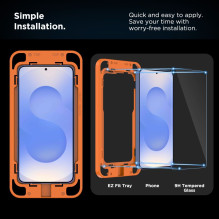 Tech-Protect Quick Set+ Tempered Glass for Samsung Galaxy S25 - Transparent