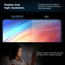 „Tech-Protect Quick Set+“ grūdintas stiklas, skirtas „Samsung Galaxy S25“ – skaidrus