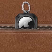 Tech-Protect Rough Pro case for Apple AirTag with ring - black
