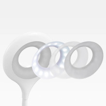 Mini Wozinsky belaidė LED skaitymo lempa su segtuku + USB-C laidu – balta