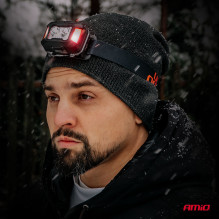 Rechargeable headlamp 2xXPG+10SMD 1800mAh SUPER BRIGHT (BATT) AMIO-04668