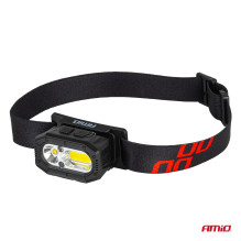 Rechargeable headlamp with motion sensor XPG+COB 1000mAh (BATT) AMIO-04663