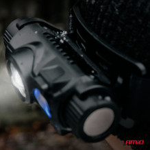 Rechargeable headlamp with motion sensor XPG+COB 1200mAh (BATT) AMIO-04662