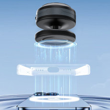 Dudao F24MAX Car Holder with 15W Wireless Charger, MagSafe Compatible, with Automatic Suction Cup - Black