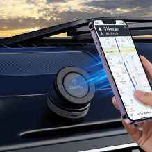 Dudao F24MAX Car Holder with 15W Wireless Charger, MagSafe Compatible, with Automatic Suction Cup - Black