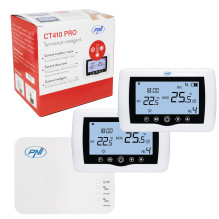 Smart thermostat PNI CT410 PRO wireless, with WiFi, control 2 zones via the Internet, for heating plants, pumps, solenoi