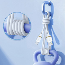 Dudao L25L USB-A - Lightning Cable 1m 30W with Soft Silicone Braid - White