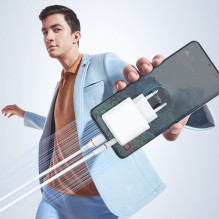 Dudao L25L USB-A - Lightning Cable 1m 30W with Soft Silicone Braid - White