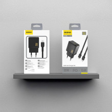 Dudao A26LEU PD 20W GaN USB-C Wall Charger with USB-C to Lightning Cable - Black