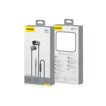 Dudao X10PRO in-ear headphones, wired, 3.5mm mini jack - black