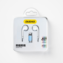 Dudao X14+ Wired In-Ear Headphones with Lightning Connector 1.2m - White
