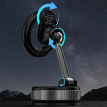 Dudao F24X MagSafe Compatible Car Holder with Suction Cup - Black