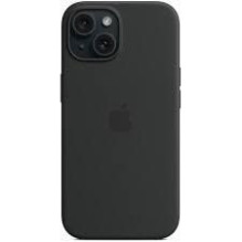 Apple - APPLE iPhone 15 Silicone Case with MagSafe - Black Black