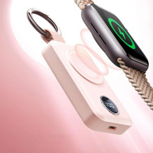 „Joyroom“ belaidis „Joyroom“ nešiojamas įkroviklis, 2000 mAh, 3 W, skirtas „Apple Watch“, rožinis (JR-WQW01)