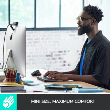 „Logitech MX Keys Mini Minimalist“ belaidis klaviatūra su apšvietimu, balta