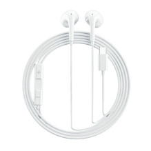 QCY LH1 In-Ear Wired Headphones with Remote and Microphone 1.15m - White
