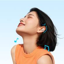 OWS QCY Crossky C10 Earphones with ENC Clip IPX5 Bluetooth 5.4 - White