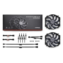 NF-A14x25r G2 PWM Sx2-PP chromax.black - dual fan set, black